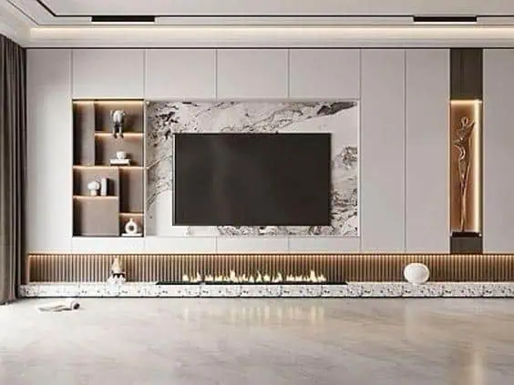 Luxury wooden TV Units Abu Dhabi for stylish living rooms