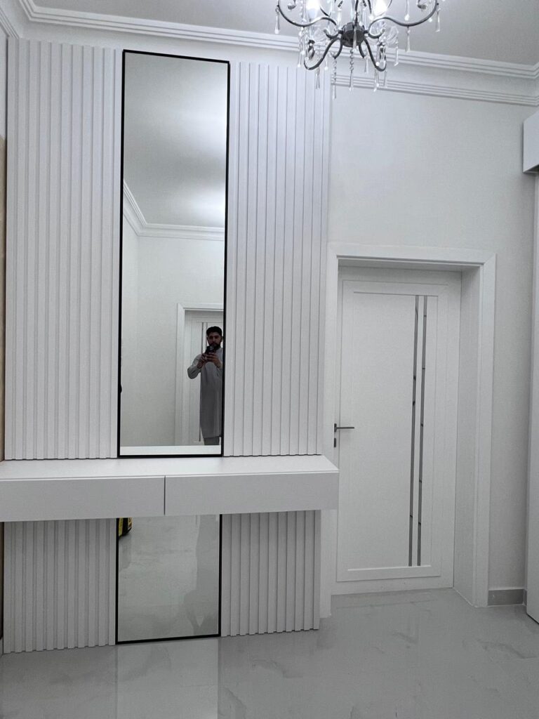 Elegant wooden bathroom cabinets Abu Dhabi with moisture-resistant design