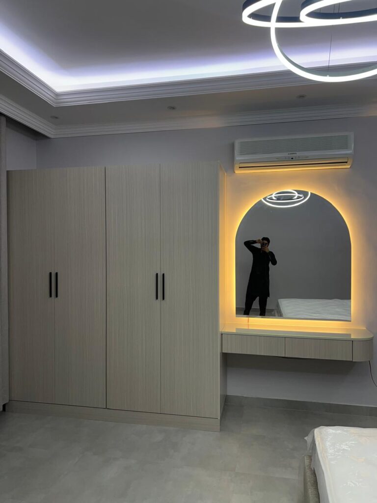 Custom wooden pantry cabinets installation – Kitchen Carpentry Services Abu Dhabi