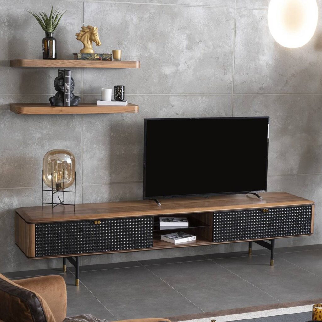 Contemporary entertainment walls and TV Units Abu Dhabi with storage